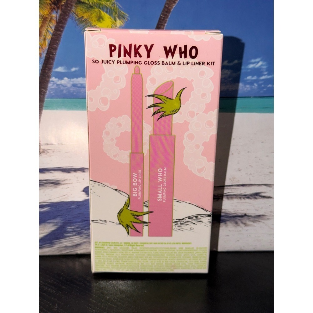 ColourPop x The Grinch Pinky Who Lip Kit Plumping Gloss Balm & Lip Liner Pink - Picture 2 of 2